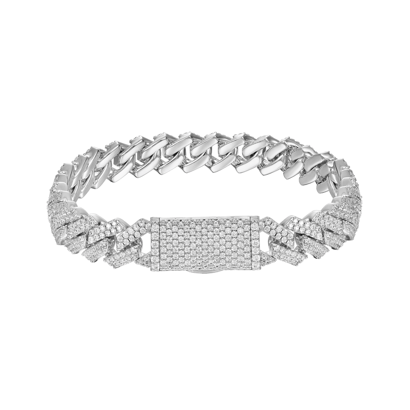 Round Cut Prong Cuban Link Bracelet - Luxury Jewelry 2024 - APORRO