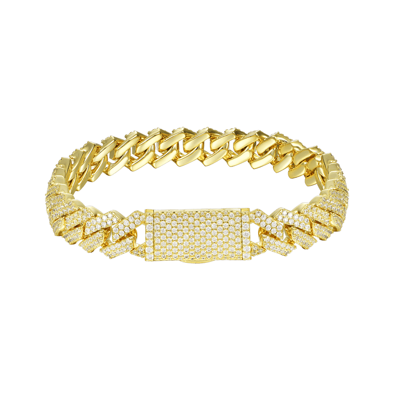 Round Cut Prong Cuban Link Bracelet - Luxury Jewelry 2024 - APORRO