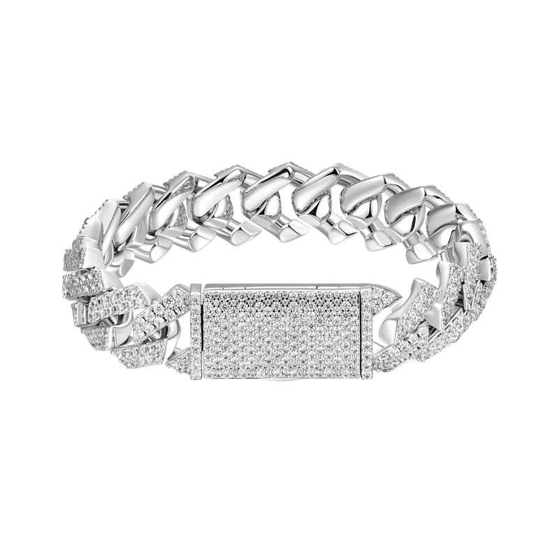 Round Cut Prong Cuban Link Bracelet - Luxury Jewelry 2024 - APORRO