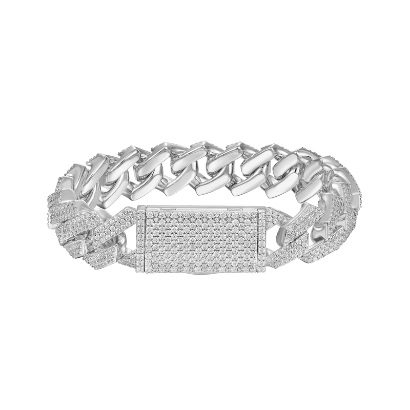 Round Cut Prong Cuban Link Bracelet - Luxury Jewelry 2024 - APORRO