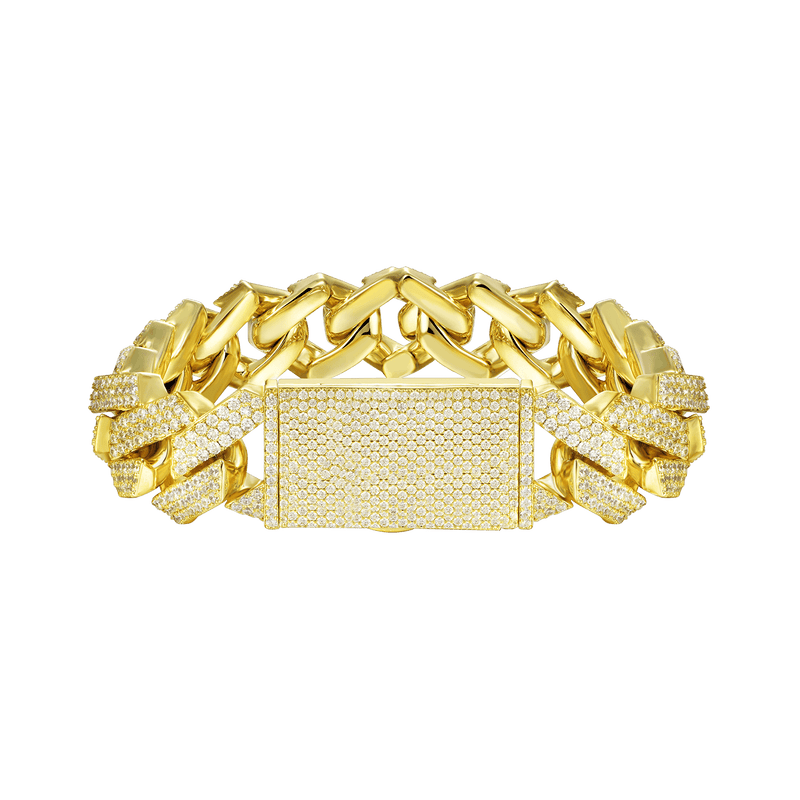 Round Cut Prong Cuban Link Bracelet - Luxury Jewelry 2024 - APORRO