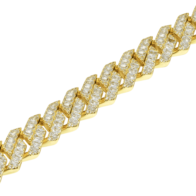 Armband mit kubanischen Gliedern im Smaragdschliff-APORRO FINE JEWELRY - APORRO
