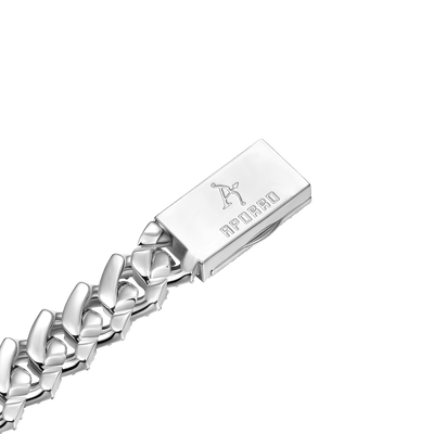 Emerald Cut Prong Cuban Link Bracelet - 15mm