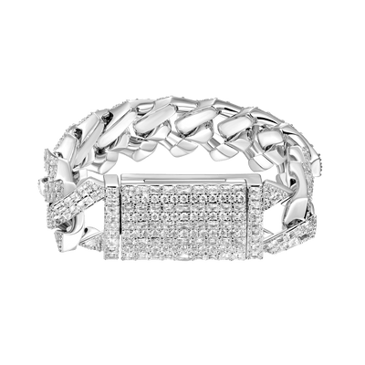 Emerald Cut Prong Cuban Link Bracelet  - 19mm