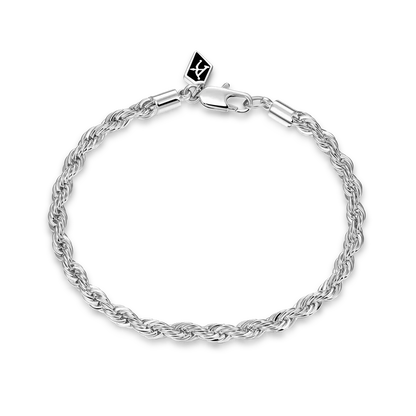 Baguette Tennis & Rope Bracelet Set