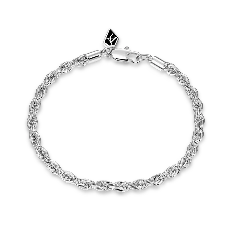 Baguette Tennis & Rope Bracelet Set