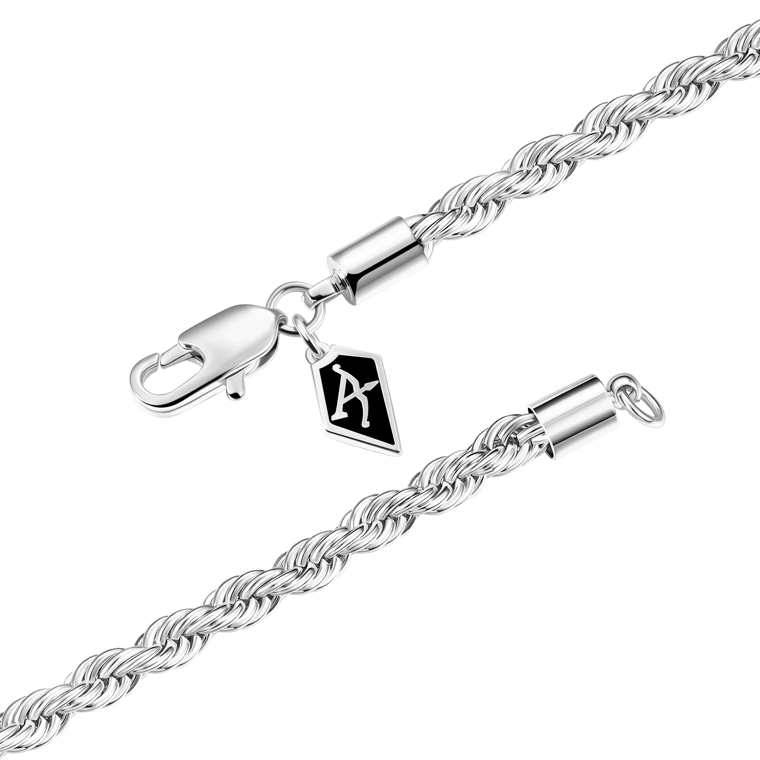 Baguette Tennis & Rope Bracelet Set