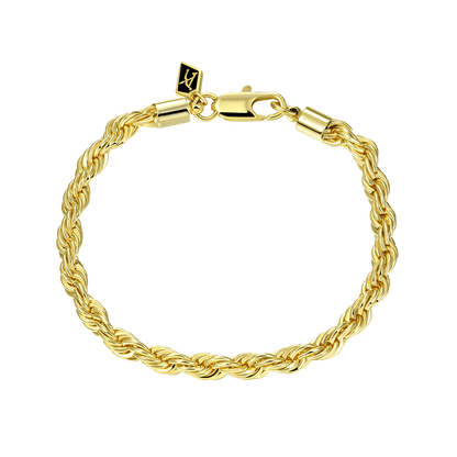 Baguette Tennis & Rope Bracelet Set
