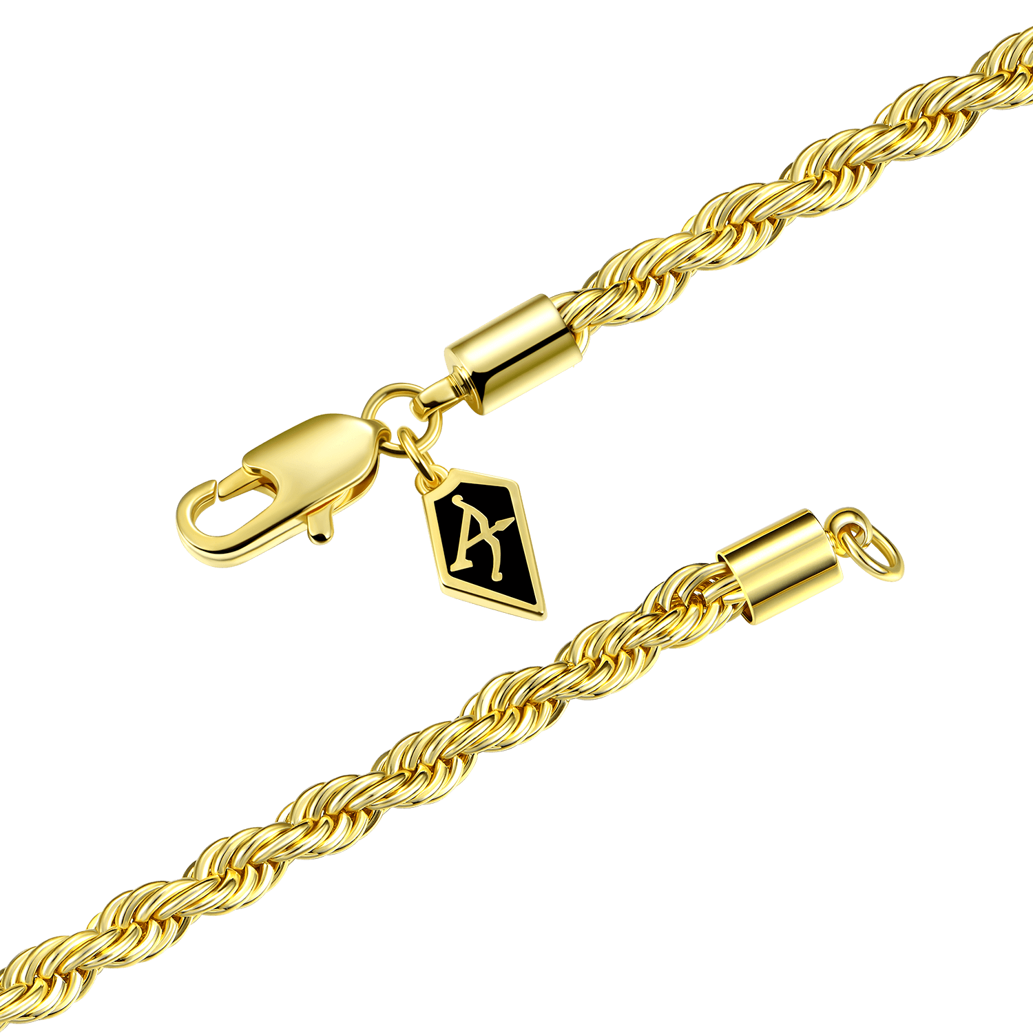 Baguette Tennis & Rope Bracelet Set