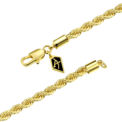 Baguette Tennis & Rope Bracelet Set
