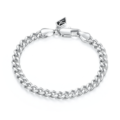 Miami Micro Cuban Curb Bracelet - White Gold