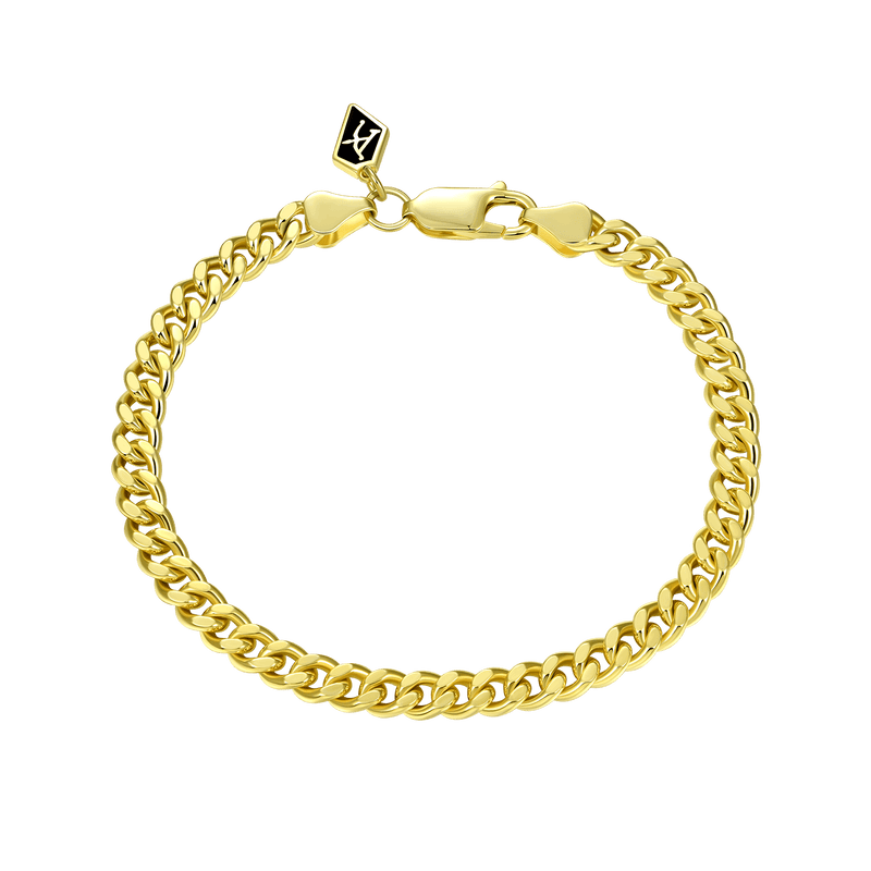 5mm Miami Micro Cuban Curb Bracelet - Yellow Gold - APORRO