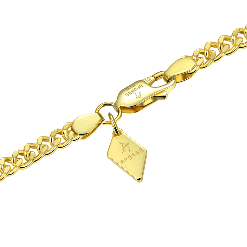 5mm Miami Micro Cuban Curb Bracelet - Yellow Gold - APORRO