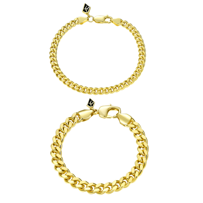 Paquete de pulseras de eslabones cubanos de Miami