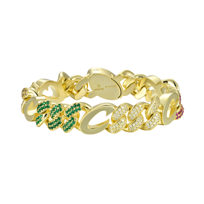 APORRO X COOGI Multicolor Cuban Bracelet - 12mm