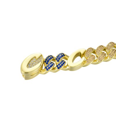 APORRO X COOGI Multicolor Cuban Bracelet - 12mm