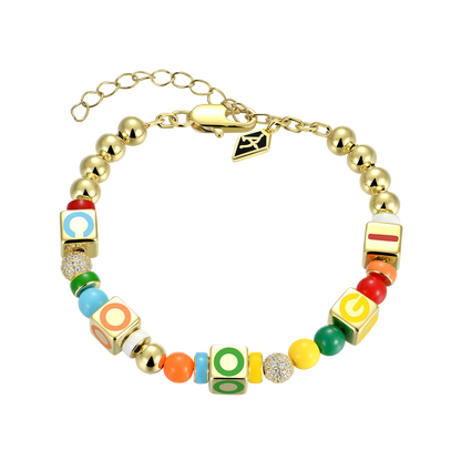 APORRO X COOGI Dice and Beads Enamel Adjustable Bracelet