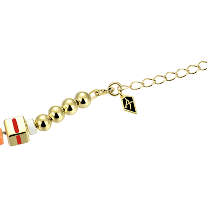 APORRO X COOGI Dice and Beads Enamel Adjustable Bracelet