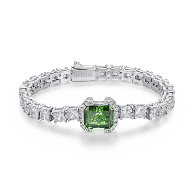 Crushed Ice Emerald Cut Tennis Bracelet - 4mm - APORRO