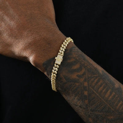 Round Cut Cuban Link Bracelet - 6mm