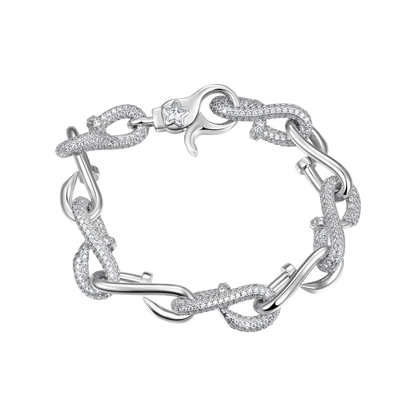 Women's Twisted Nail Link Bracelet - 10mm