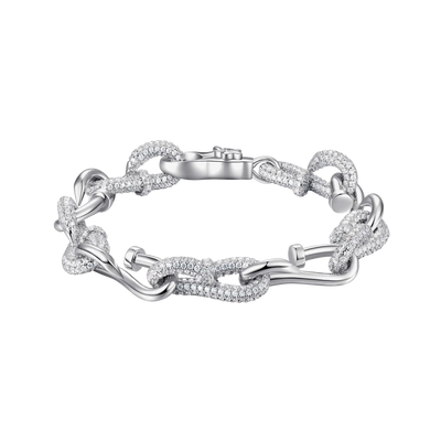 Bracelet à maillons torsadés à clous - 10 mm