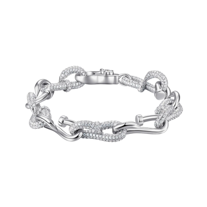 Twisted Nagel Link Armband - 10 mm