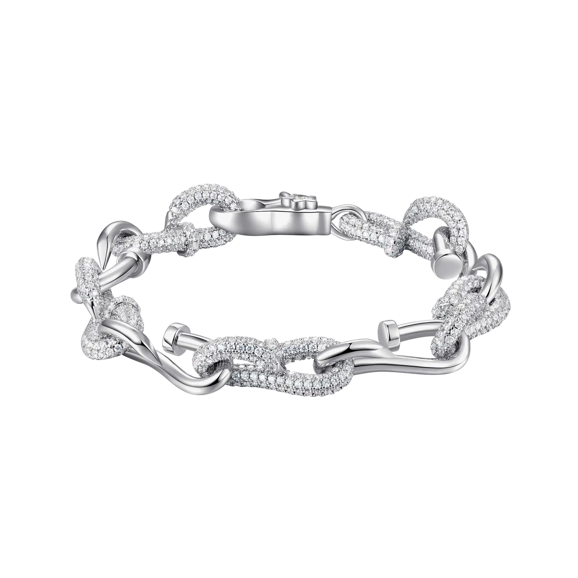 Bracelet de liaison à ongles torsadés pour femmes - 10 mm