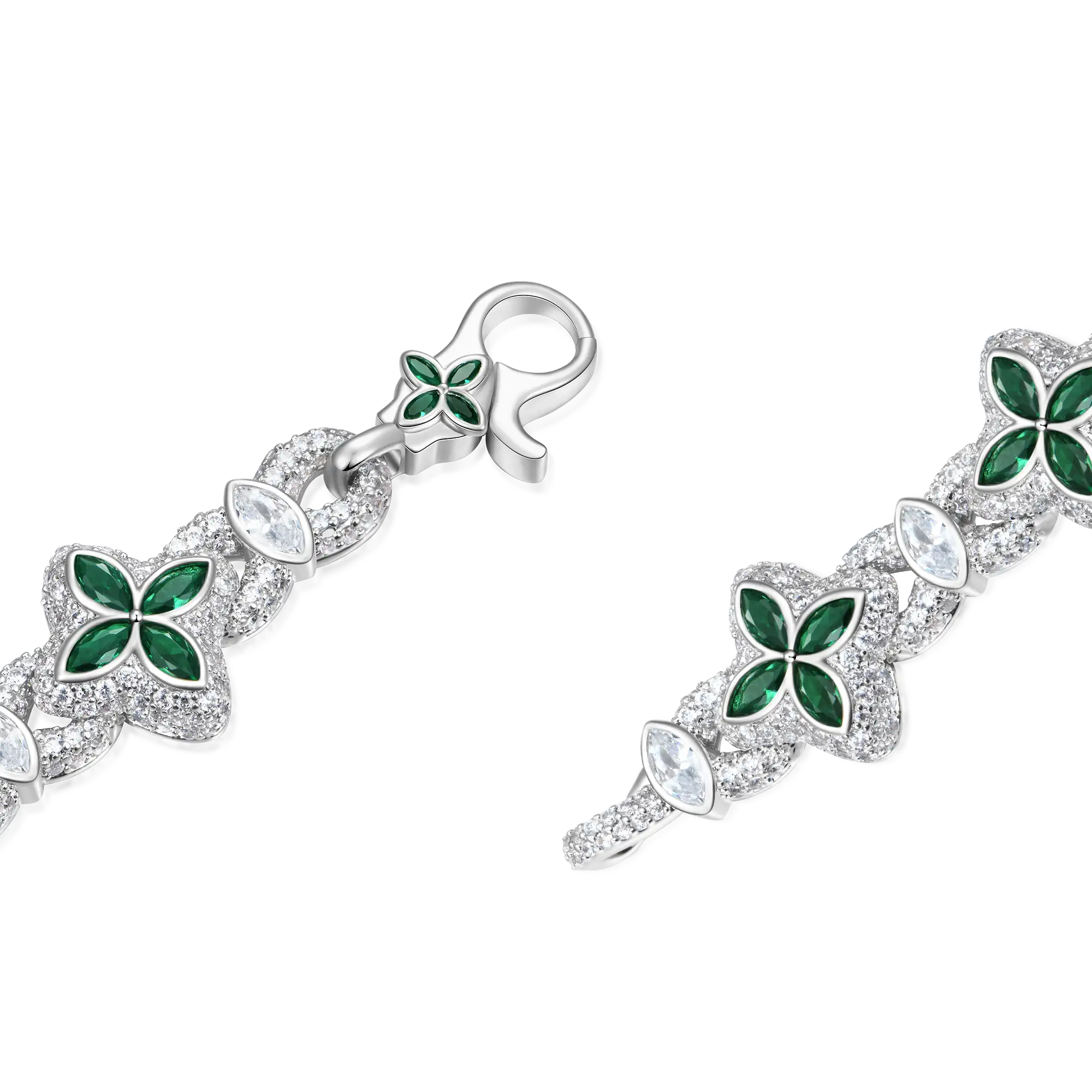 Moissanite Luminous Clover Bracelet