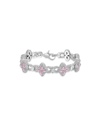 Moissanite Luminous Clover Bracelet - Pink Diamond