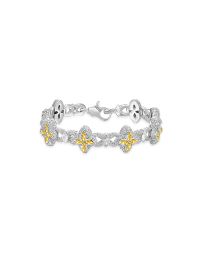 Moissanite Luminous Clover Bracelet - Yellow Diamond