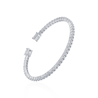 Multiple Spring Tennis Bangle Bracelet