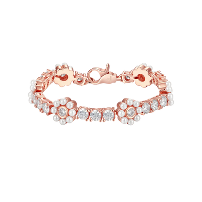 Flora Pearl Tennis Bracelet - 9mm