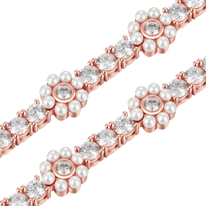 Flora Pearl Tennis Bracelet - 9mm