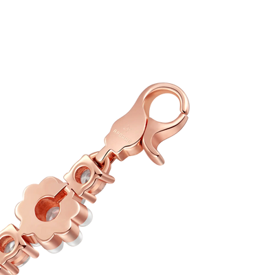 Moissanite Flora Pearl Tennis Bracelet - 9mm