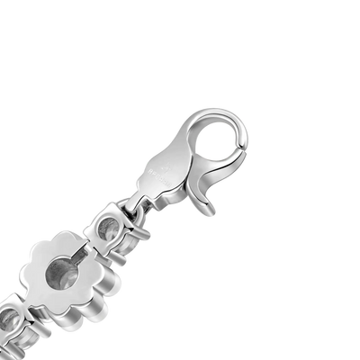 Moissanite Flora Pearl Tennis Bracelet - 9mm