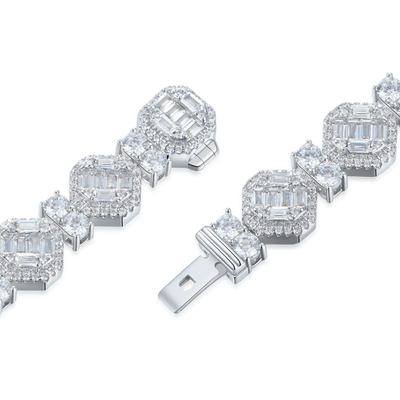 Octagon Mix & Iced Tennis Bracelet Set