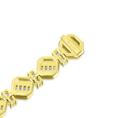 Octagon Mix & Iced Tennis Bracelet Set