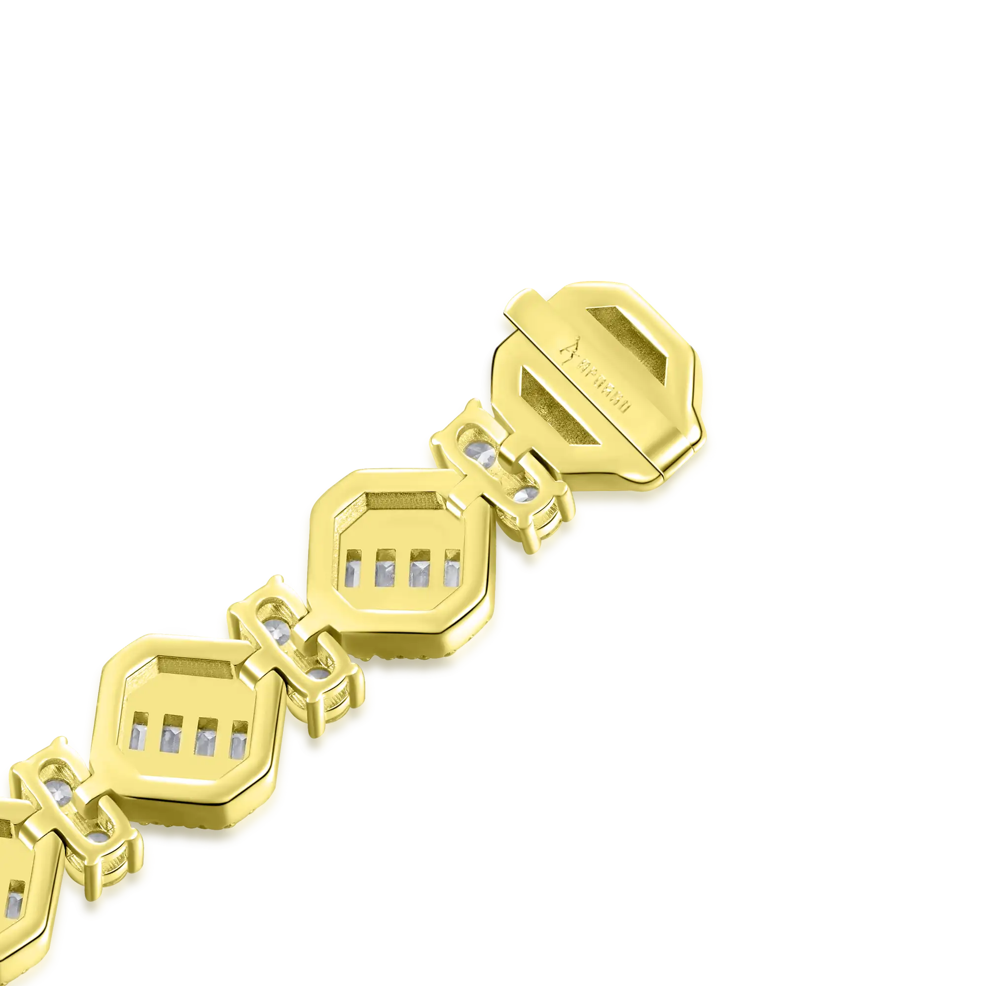Octagon Mix Cut Tennis Bracelet - 8mm