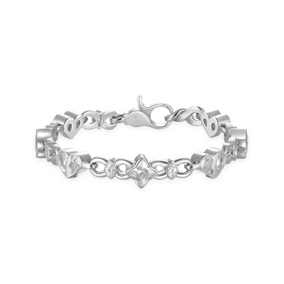 Moissanite Radiant Hearts Entwined Bracelet - 8mm