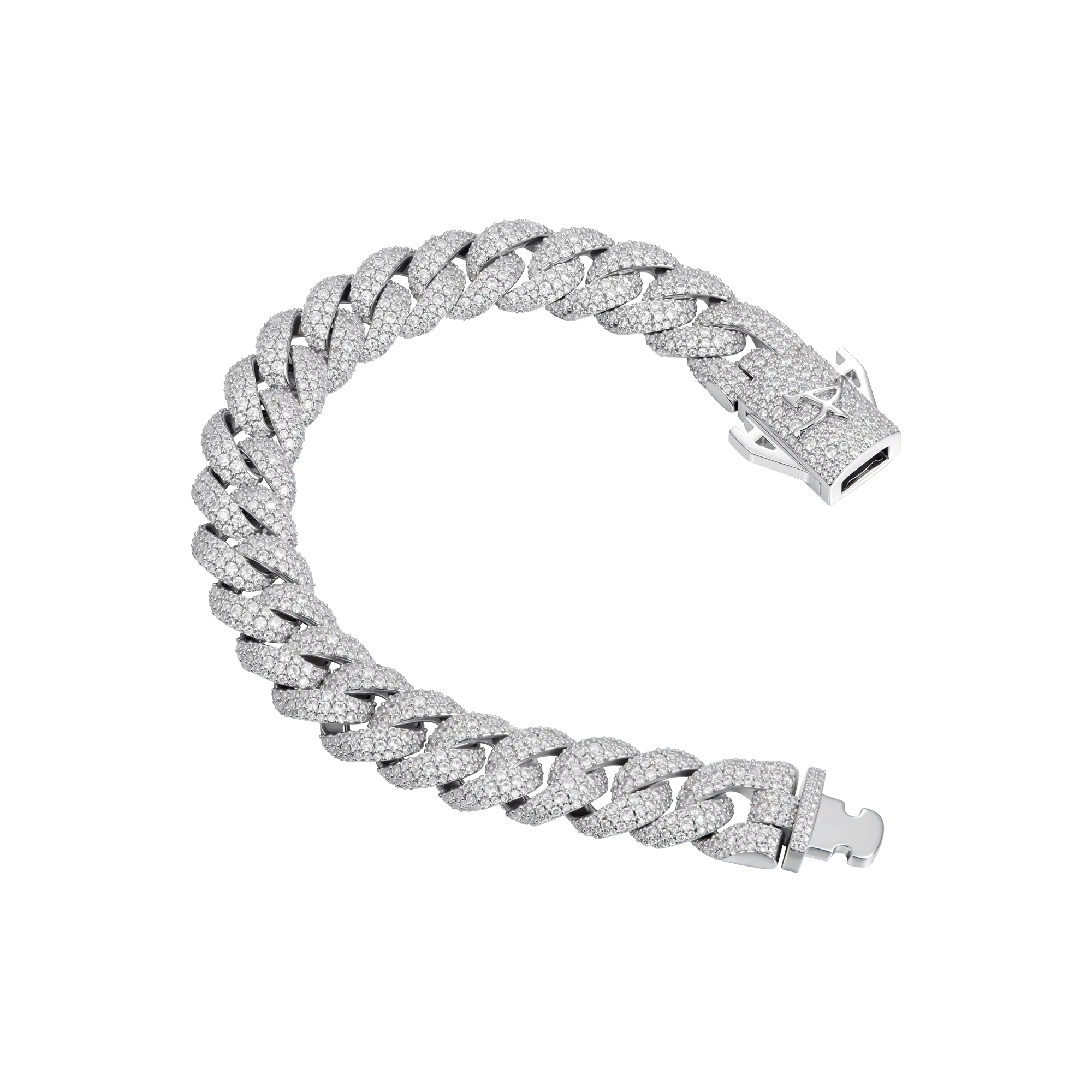Round Cut Cuban Link Bracelet - 12mm