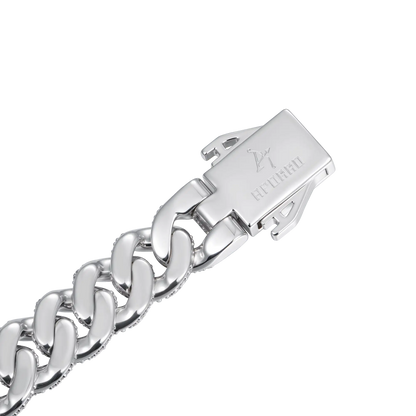 Round Cut Cuban Link Bracelet - 12mm