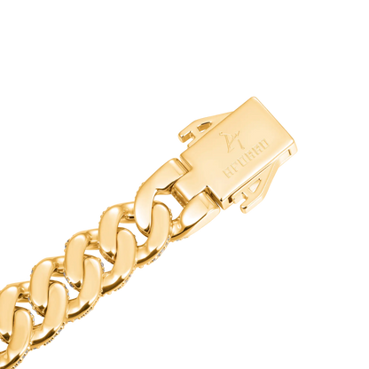 Round Cut Cuban Link Bracelet - 12mm