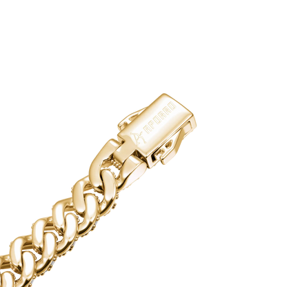 Moissanite Micro Round Cut Cuban Link Bracelet - 8mm