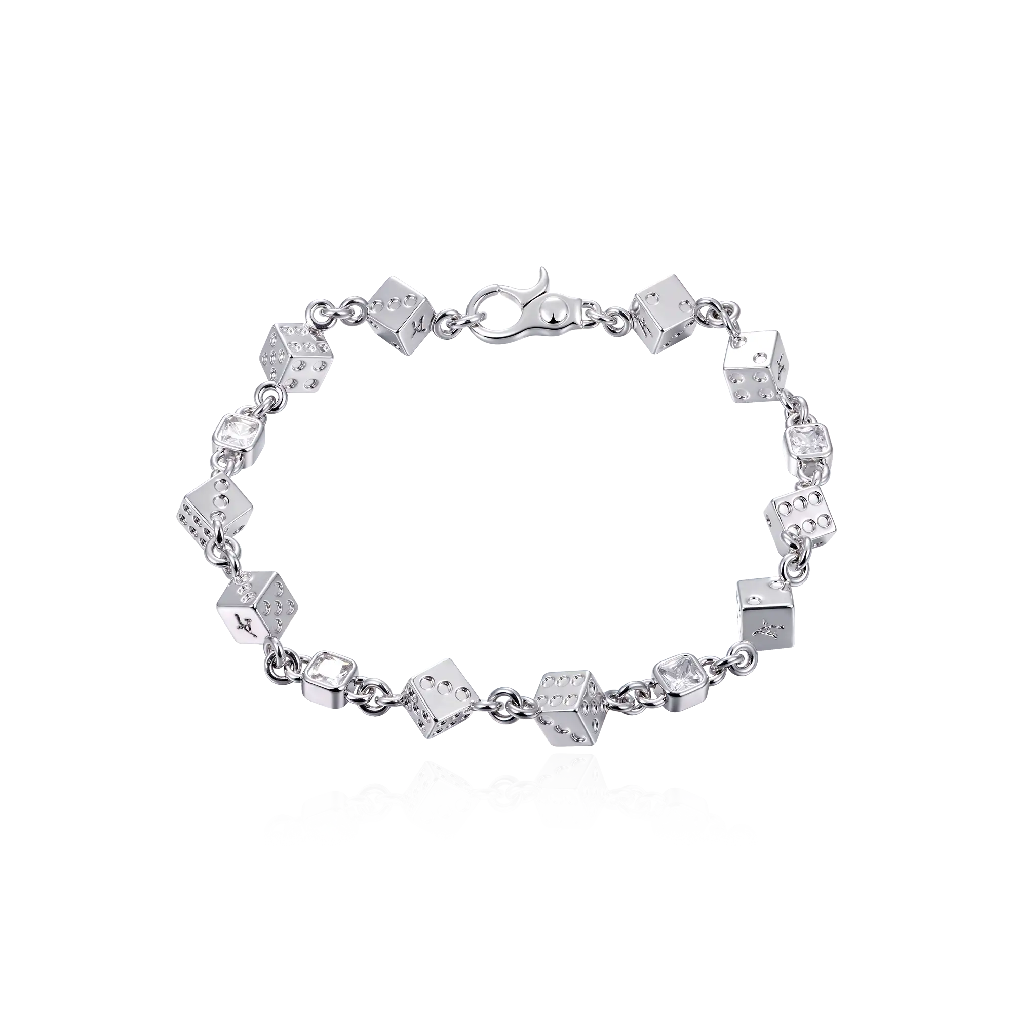 Moissanite Icon Dice Bracelet - 8mm
