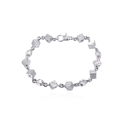 Moissanit Icon Würfelarmband – 8 mm