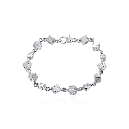 Moissanite Icon Dice Bracelet - 8mm