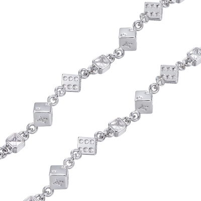Moissanit Icon Würfelarmband – 8 mm