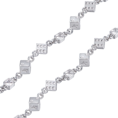 Moissanite Icon Dice Bracelet - 8mm
