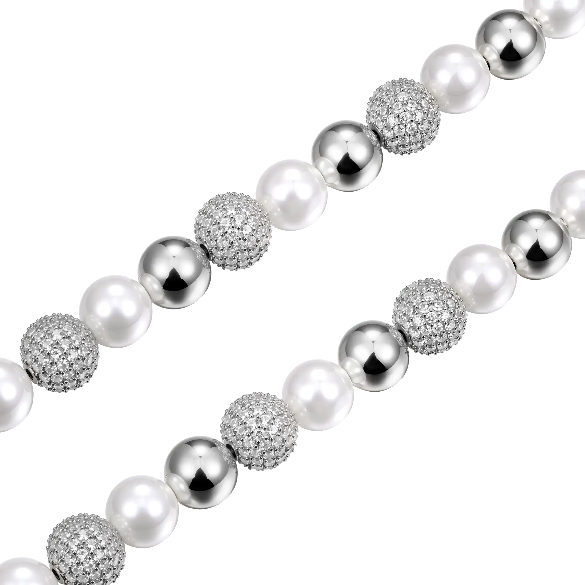 Pearl & Cuban Bracelet Set
